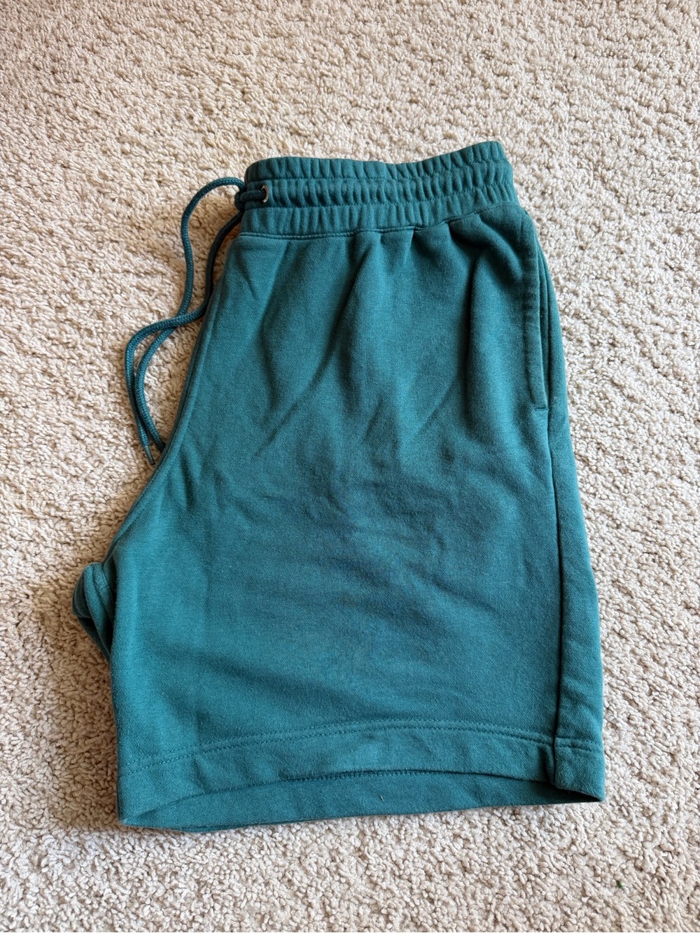 H&M Men's Teal Green Drawstring Athletic Shorts